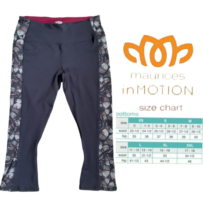 Celana Legging Maurices In Motion Black Butterfly