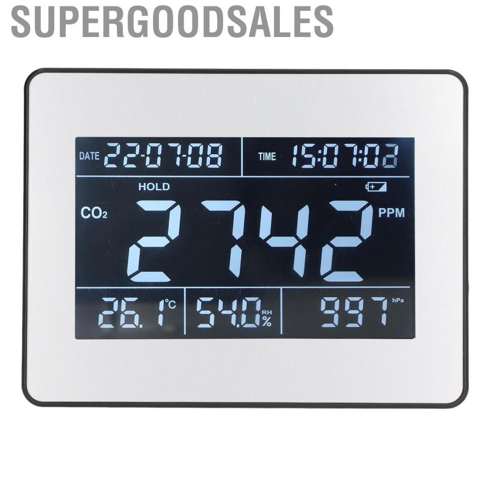 Supergoodsales CO2  Indoor -Quality Detector With Humidity Temperature Time Display