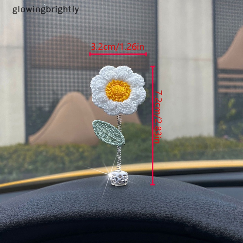 [glowingbrightly] Dekorasi Mobil Car Window Side Ornamen Bunga Lucu Auto Interior Dashboard Aksesoris Interior Untuk Hadiah Anak Perempuan Drop TFX