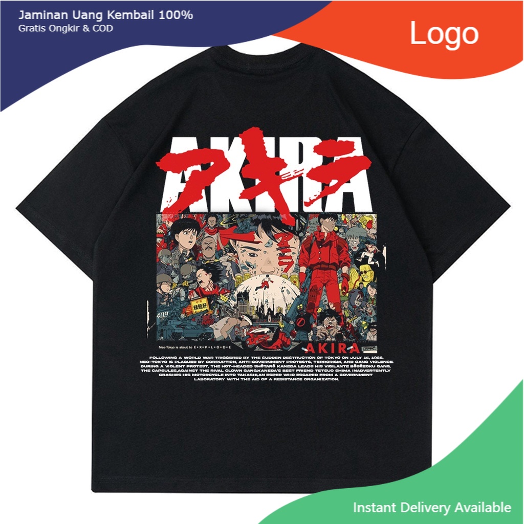 KAOS BAJU ANIME CYBERPUNK AKIRA NEO-TOKYO | T-SHIRT ANIME VINTAGE AKIRA 90s | ANIME 1988 AKIRA