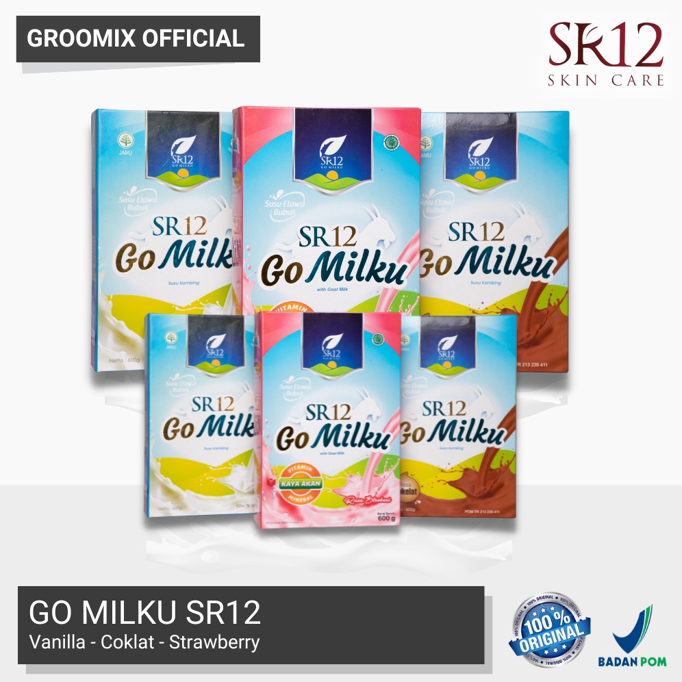 

GOMILKU SR12 Susu Kambing Rendah Kolesterol Susu Lansia Tinggi Kalsium ASI Booster Ibu Menyusui SR12 Herbal Original Halal BPOM