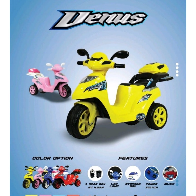 Mainan Motor Aki Anak Venus Vespa Besar