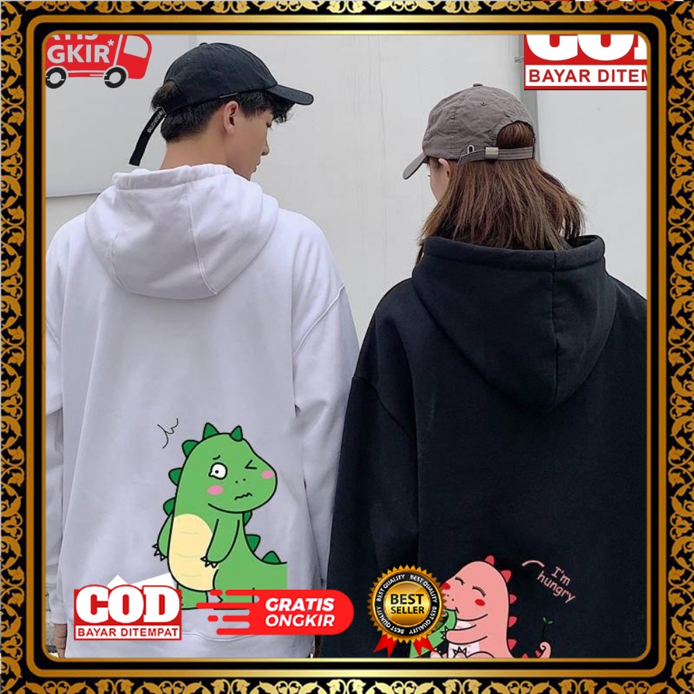 JACKET HODIEE OUTWEAR TRENDY /PROMO COD HOODIE DINO HOODIE COUPLE PASANGAN KEKINIAN COWOK CEWEK/REMA