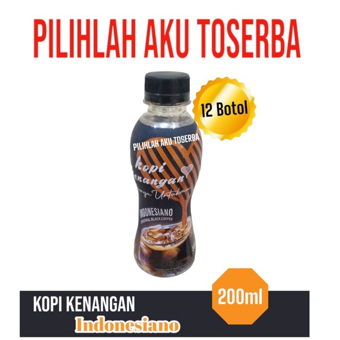 

KOPI KENANGAN INDONESIANO BLACK COFFEE 200 ml - ( HARGA 12 Botol )