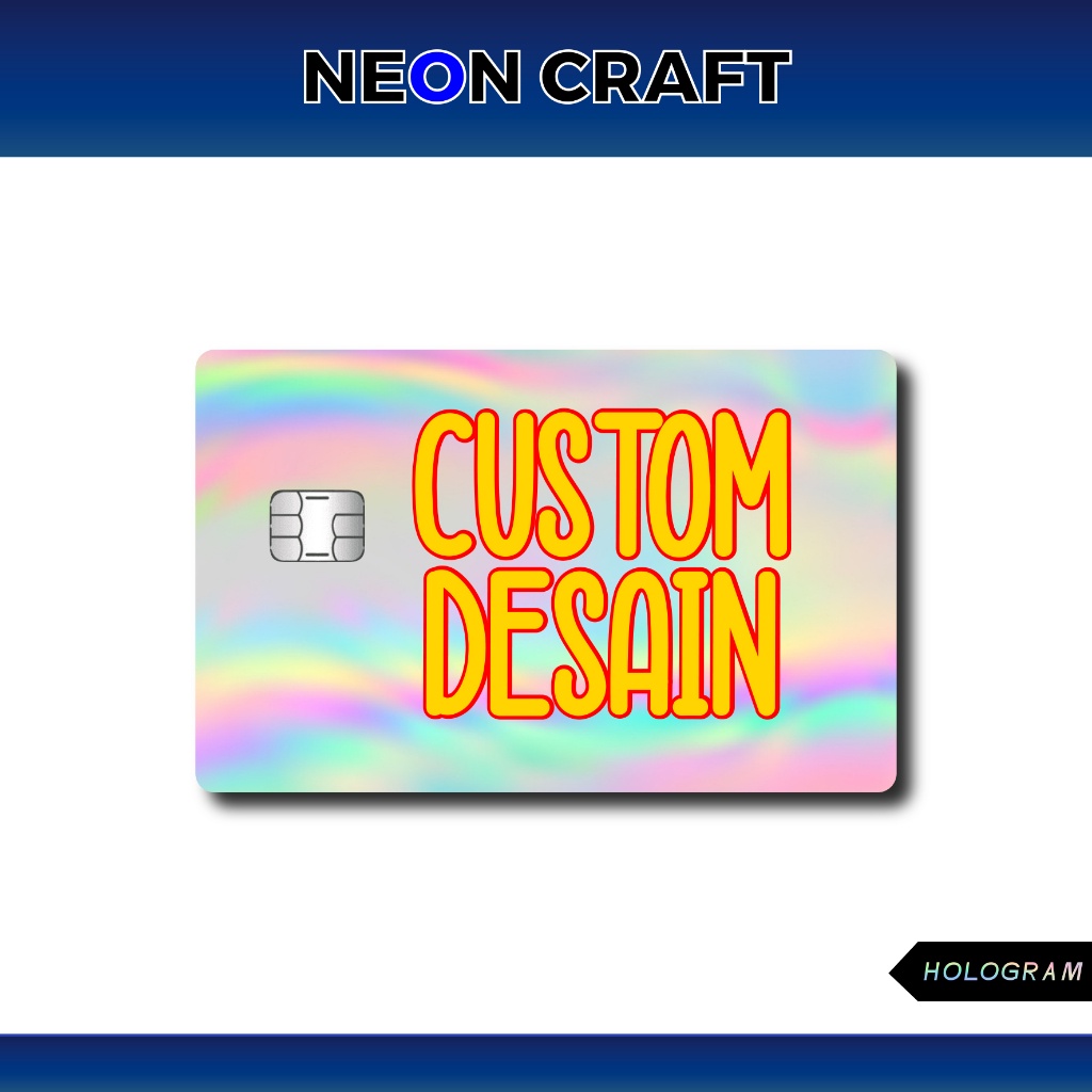 CUSTOM Stiker ATM Skin Card Garskin Kartu Atm Bca Bri Mandiri Debit Credit E-money Flazz Dll ( HOLOG