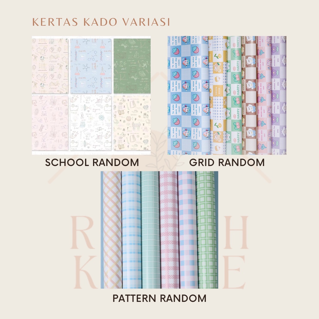 

RUMAH KRAVE - Kertas Kado Variasi Banyak Motif