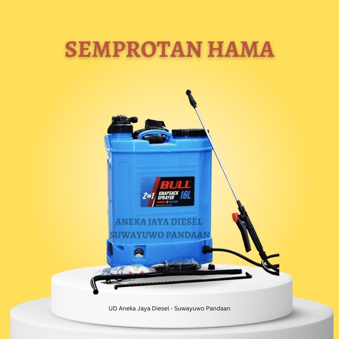 Alat Semprot Sprayer Elektrik BULL 16L Semprotan Hama /Knapsack Spayer