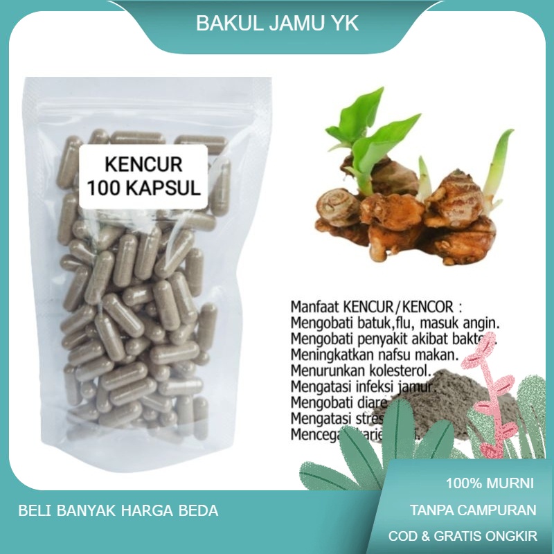

Kencur/Kencor/Cengkur isi 100 kapsul untuk diare flu
