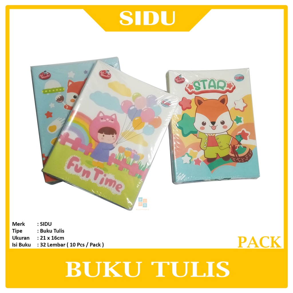 

SIDU - Buku Tulis Bergaris 32 Lembar - Pack