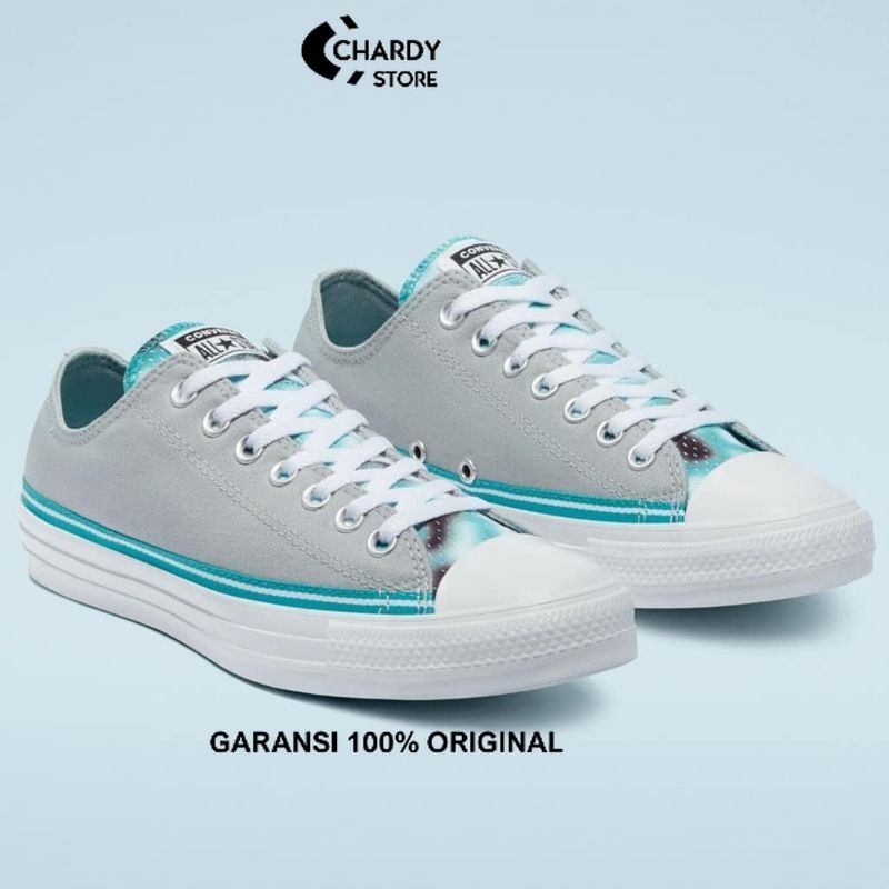 Sepatu Sneakers Wanita CONVERSE CT AS Ox Ash Stone Harbor Teal White Original 170831C