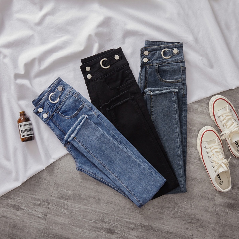 JEANS HIGH WAIST DOUBLE BUTTON