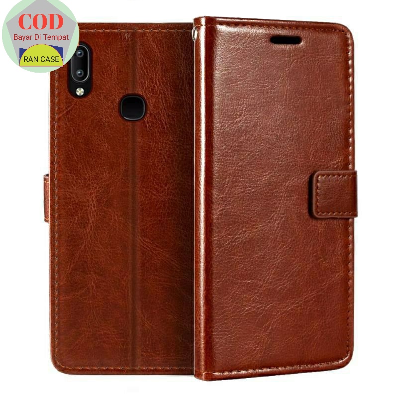CASE VIVO Y91 Y93 Y95 MODEL 1817-1816-1903-1814-1811-1815-1807 LEATHER CASE SARUNG HP DOMPET KULIT F