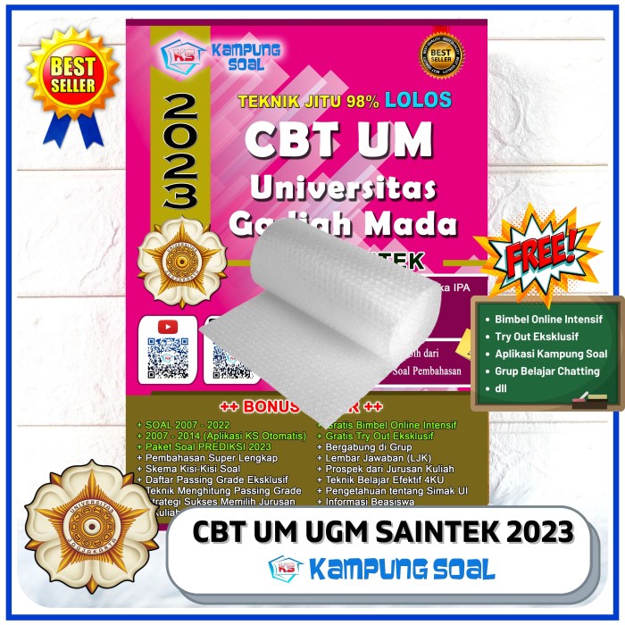 ⭐BARU (DISKON)⭐ CBT / UTUL UM UGM SAINTEK 2023 by Kampung Soal - + Bubble Wrap