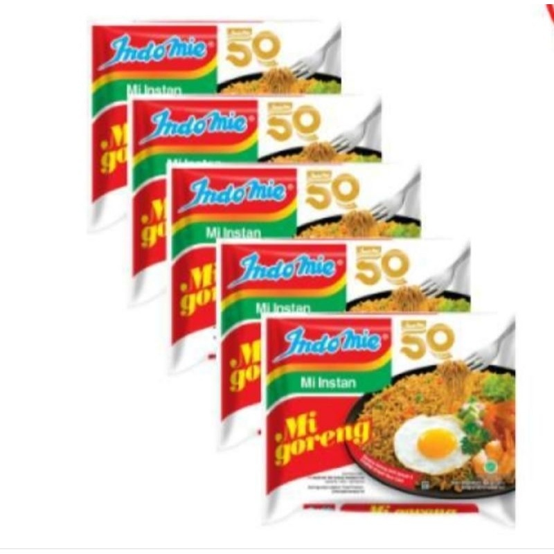 

INDOMIE MIE GORENG INSTAN ecer 5 PCS