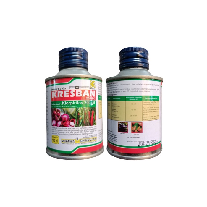 Obat Hama Tanaman Kresban 200EC 100 ML Insektisida Klorpirifos Dursban