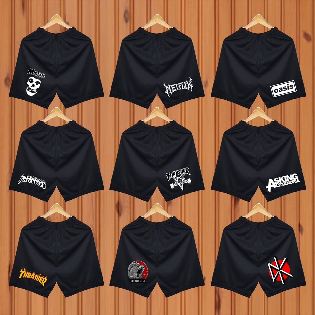 Boxer pria motif musik acdc asking bmth netflix misfit deadsquad traser burgerkill kendey motor head