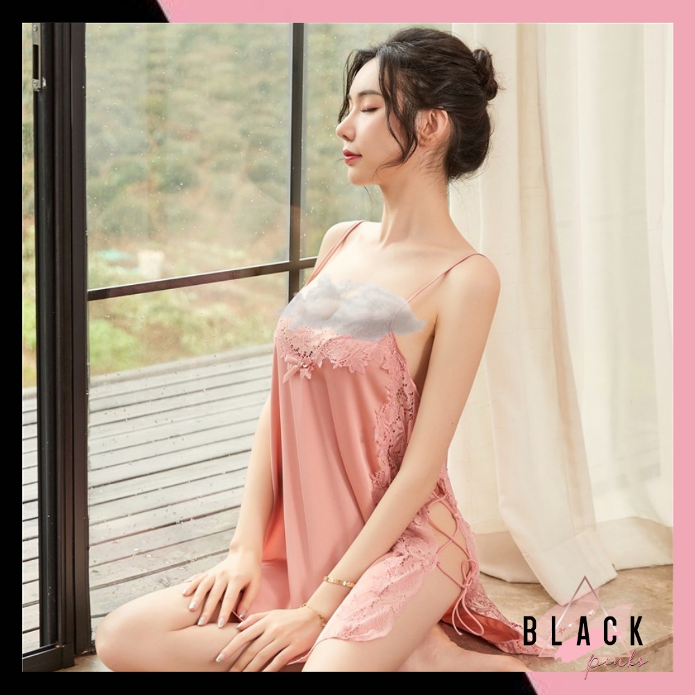 Blackpink Malam-Panjang lingerie baju tidur wanita lingerie 3062