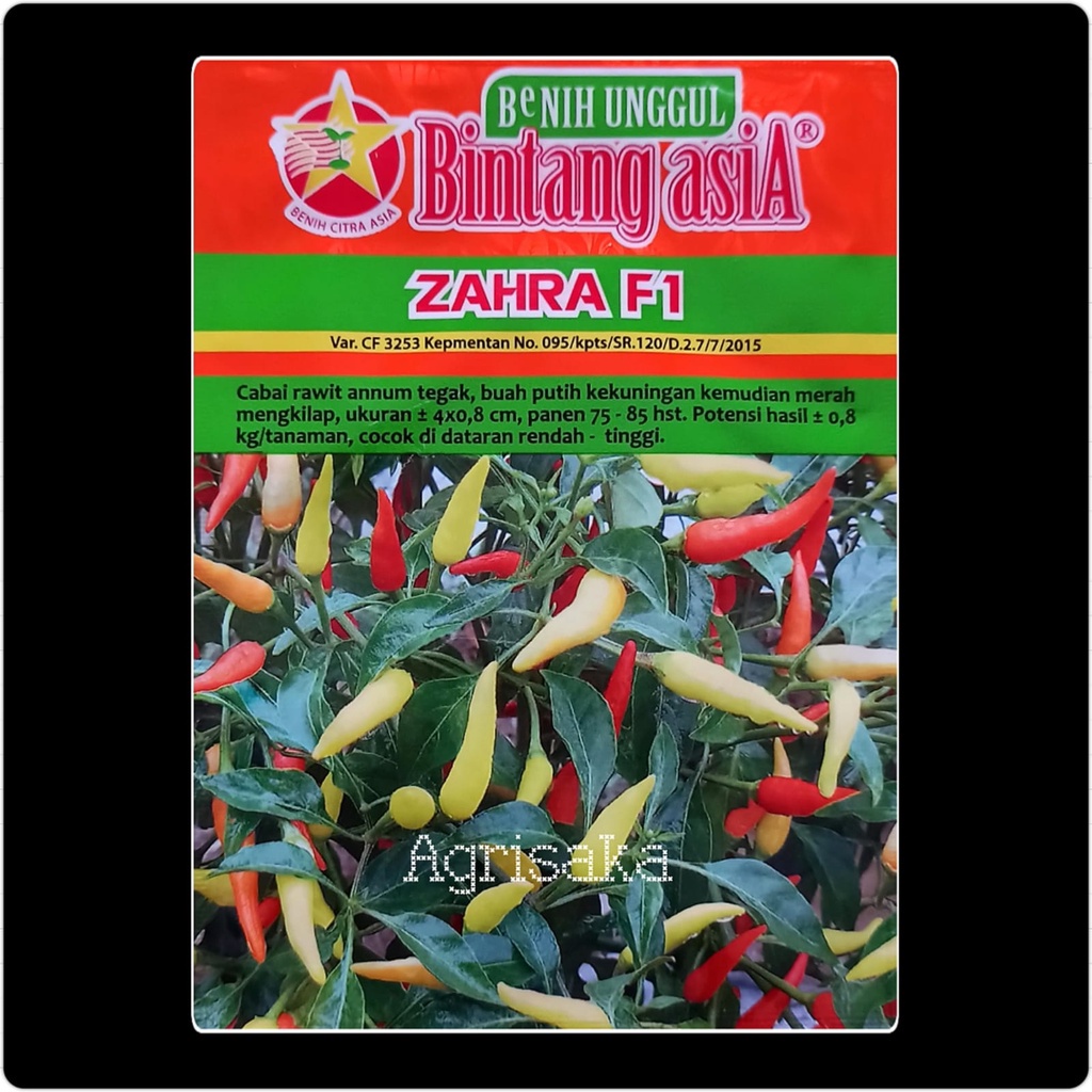 Benih Cabe Rawit ZAHRA F1 10 Gram - Bintang Asia