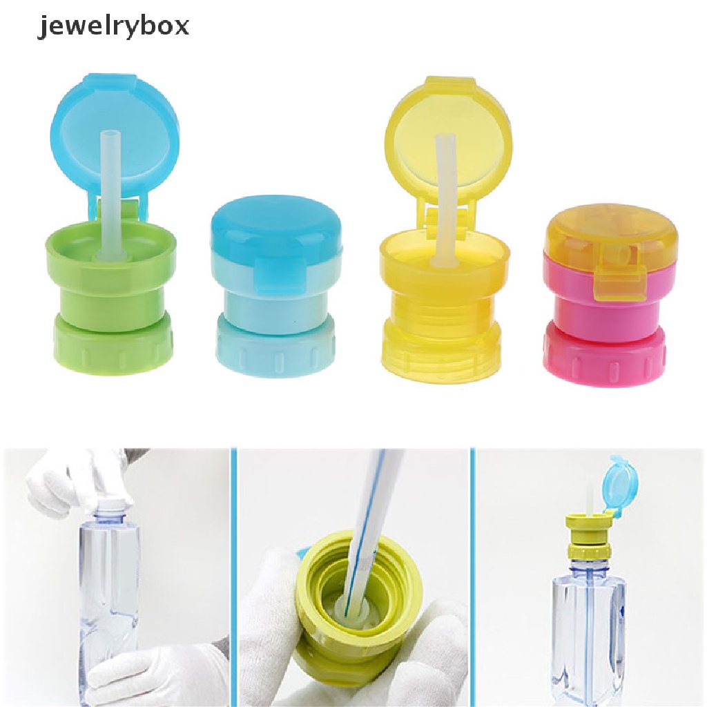 [jewelrybox] No Spill Choke Cute Tutup Adaptor Botol Air Dengan Sedotan Minum Tabung Untuk Butik Bayi