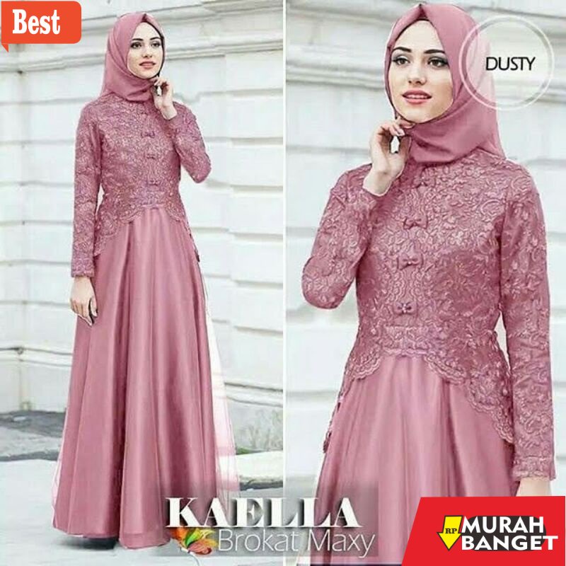 Tren baju lebaran wanita 2023- GAMIS BRUKAT MAXY KAELLA/BAJU MUSLIM/GAMIS SYARI/GAMIS PREMIUM/BRUKAT