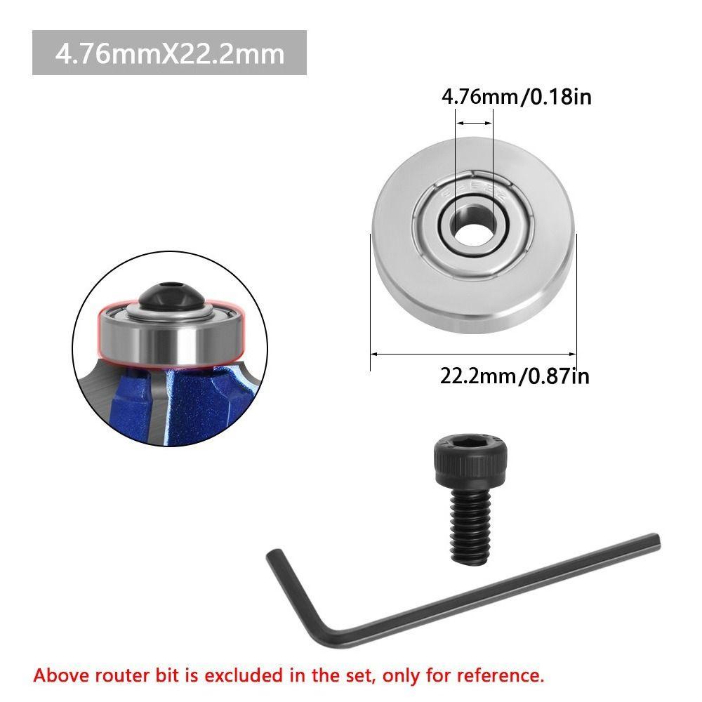 [Elegan] Bantalan Aksesoris Kit3 /4 3 /8 Alat Pemotong Pertukangan Untuk Router Bits Head Aksesoris Alat Listrik Tahan Lama Stop Ring