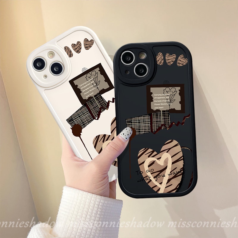 IPHONE Case Huruf Bunga Cinta Hati Sederhana Kompatibel Untuk Iphone11 12 14 13 Pro MAX 7plus XR 78 6 6s 14 Plus X XS MAX SE 2020 Soft TPU Back Cover