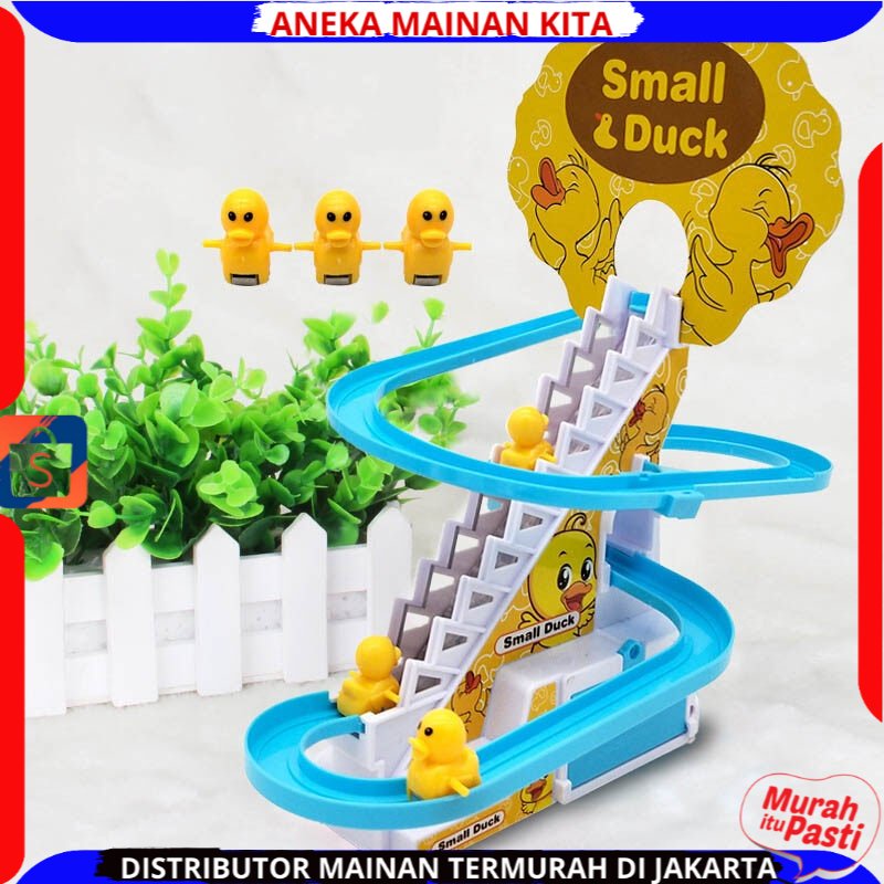 Mainan Track Tangga Berjalan Bebek / Penguin Memanjat Dengan Musik BerLampu Mainan Bayi Edukasi Anak