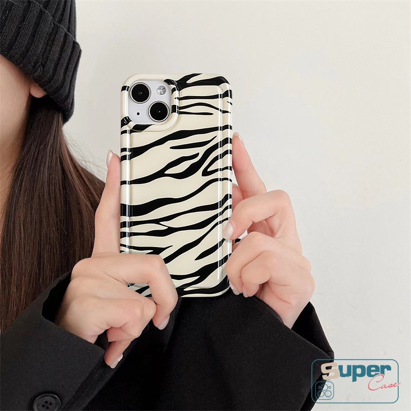 Kepribadian Seni Pola Zebra Soft Case Untuk Realme C53 C55 C12 C33 C25Y C11 C25s C20A C30 6i 7I 9I 5i 5s C21Y C15 C35 C25 C11 C20 C1 C3 C2 Fashion Shockproof Airbag Cover