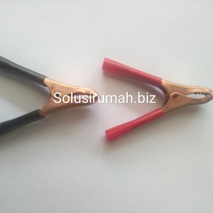 JEPIT AKI 5CM 20A AMPERE MERAH HITAM SET 50MM ACCU KECIL