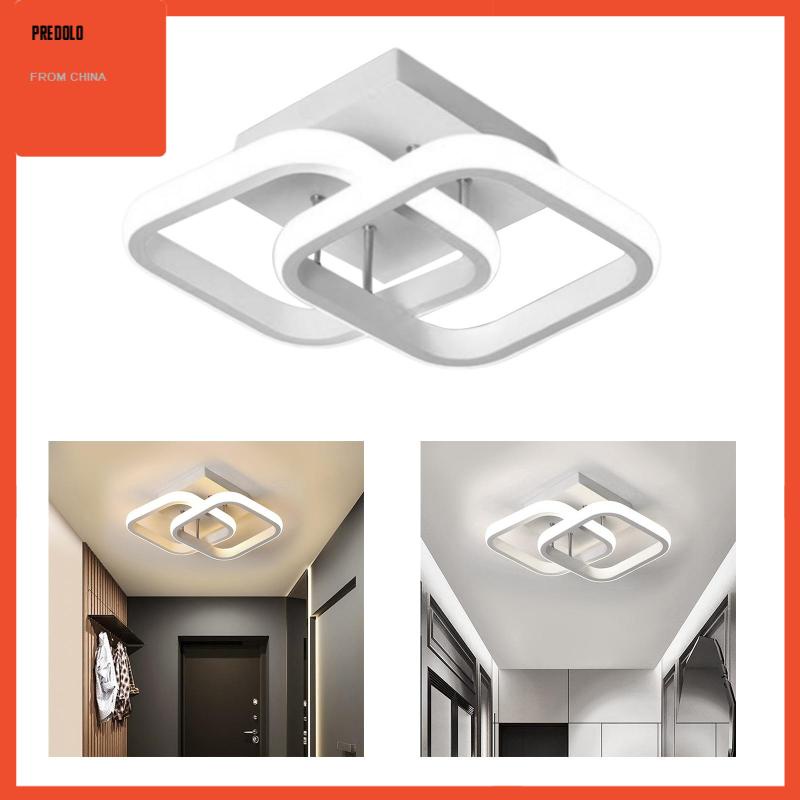 [Predolo] Lampu Plafon LED Perlengkapan Pencahayaan Flush Mount Simple Untuk Pintu Masuk Lorong Putih