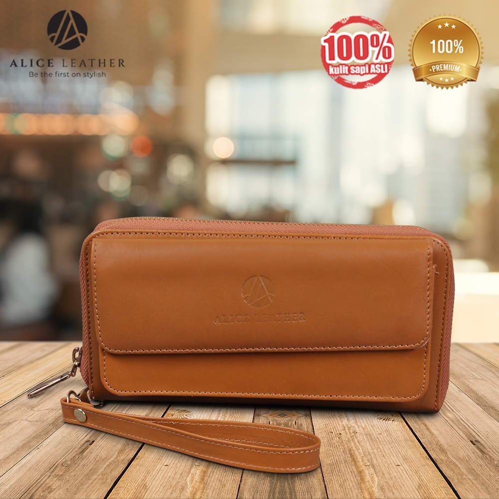 Dompet Wanita Bahan Kulit Sapi Asli PREMIUM/Dompet Cewek Panjang KODE AD04 KUALITAS PREMIUM