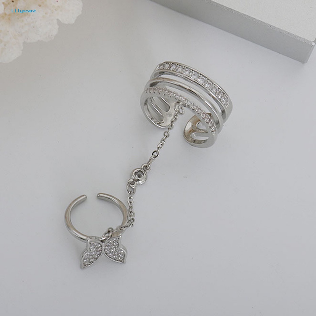 Lilyscent Alloy Lady Circlet Set Hadiah Hari Valentine Pembukaan Cincin Jari Dekoratif Pengerjaan Halus