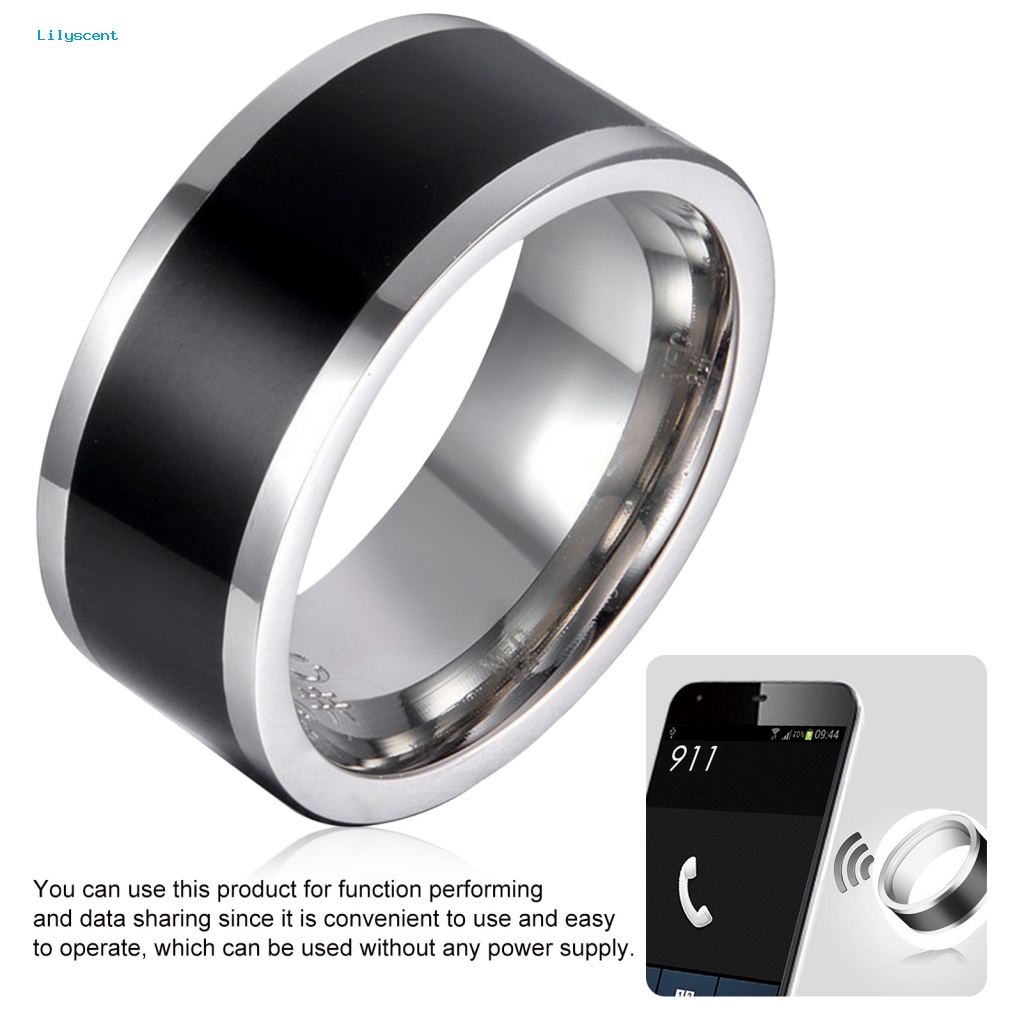 Lilyscent Nyaman Dipakai Cincin Telepon Untuk Pakaian Sehari-Hari Chip NFC Super Keren Smart Rings Wearable