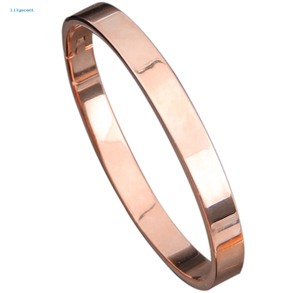 Lilyscent Hiasan Pergelangan Tangan Unisex Bangle Untuk Pesta Trendy Unisex Bangle Polished