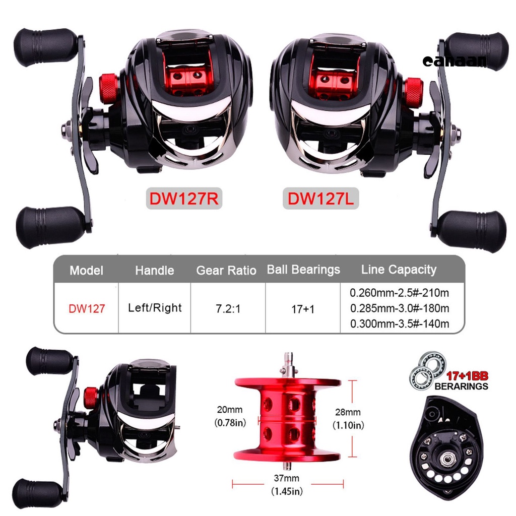 Cnn- Gulungan Mancing 7.2: 1rasio Gigi Multifungsi Metal17+1Axis Seafishing Wire Reel Untuk Memancing