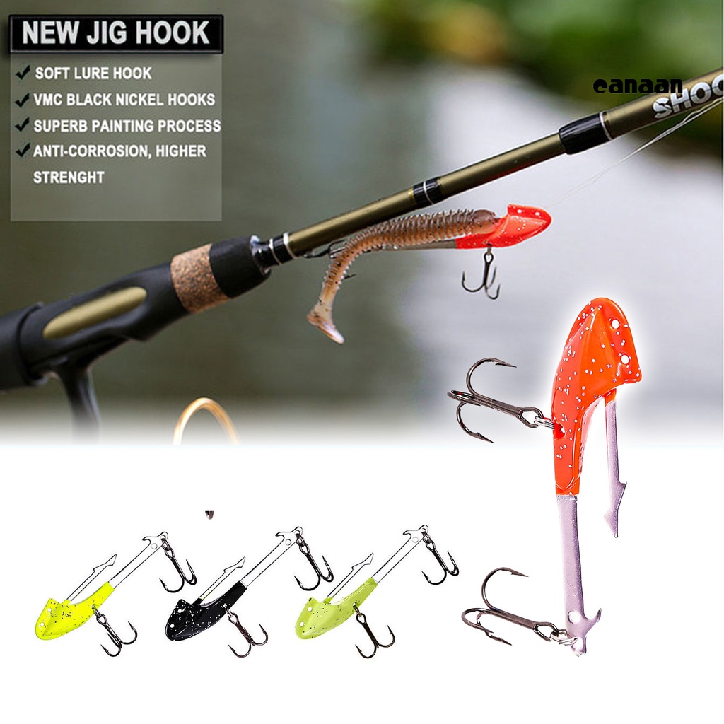 Cnn-fishing Jig Luminous Sharp Metal Air Tawar Air Asin Jig Kepala Kait Untuk Umpan Lembut Umpan