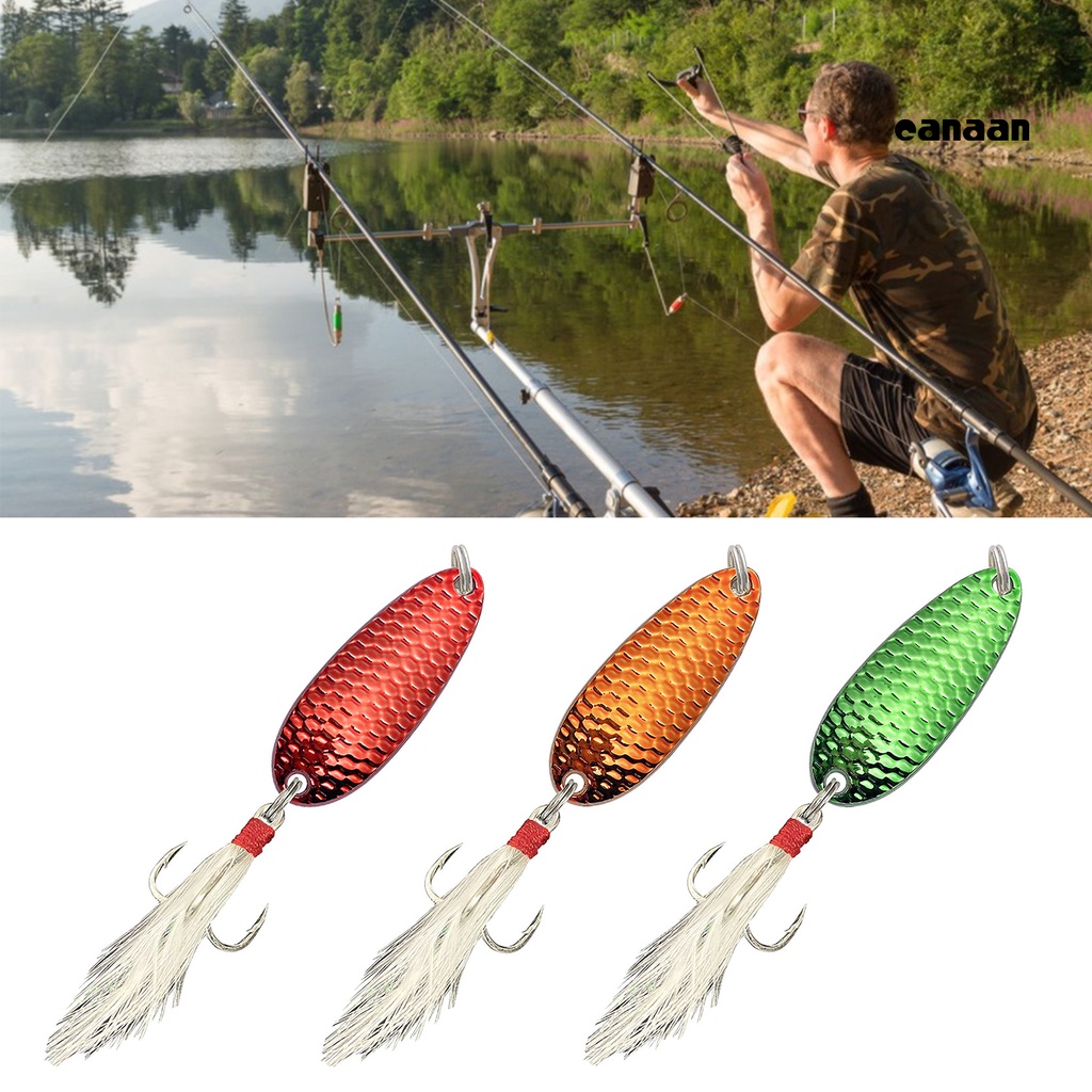 Cnn-5pcs 5g/15g Umpan Keras Memancing Payet Dengan Bulu Kait Tajam Anti-escape Stainless Angling Menarik Perhatian Air Asin Air Tawar Treble Hook Umpan Perlengkapan Memancing