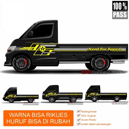stiker custom mobil Striping Variasi Stiker Mobil Pickup Grandmax Apv Stiker Custom Teks
