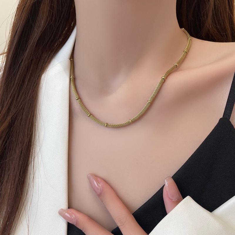 8191 Kalung badan ular titanium stainless steel 316L anti karat harga grosir bisa bayar di tempat