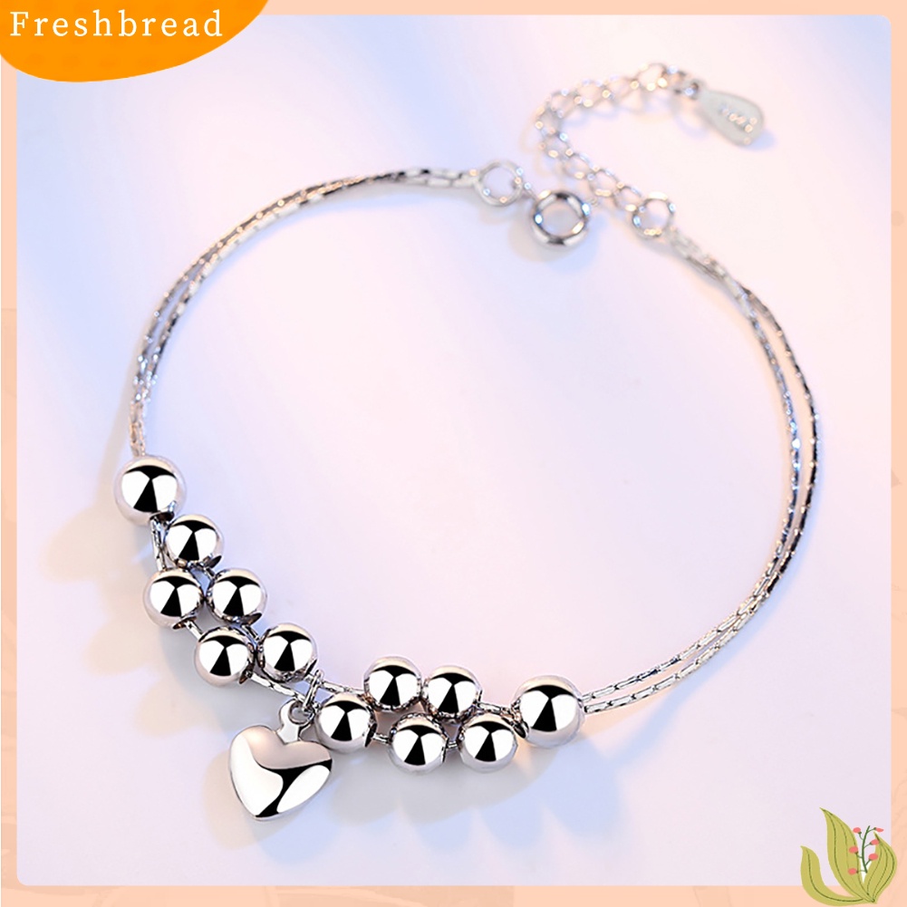 &lt; Freshbread &gt; Fashion Wanita Hati Bintang Manik-Manik Pesona Gelang Bangle Tangan Rantai Perhiasan Hadiah