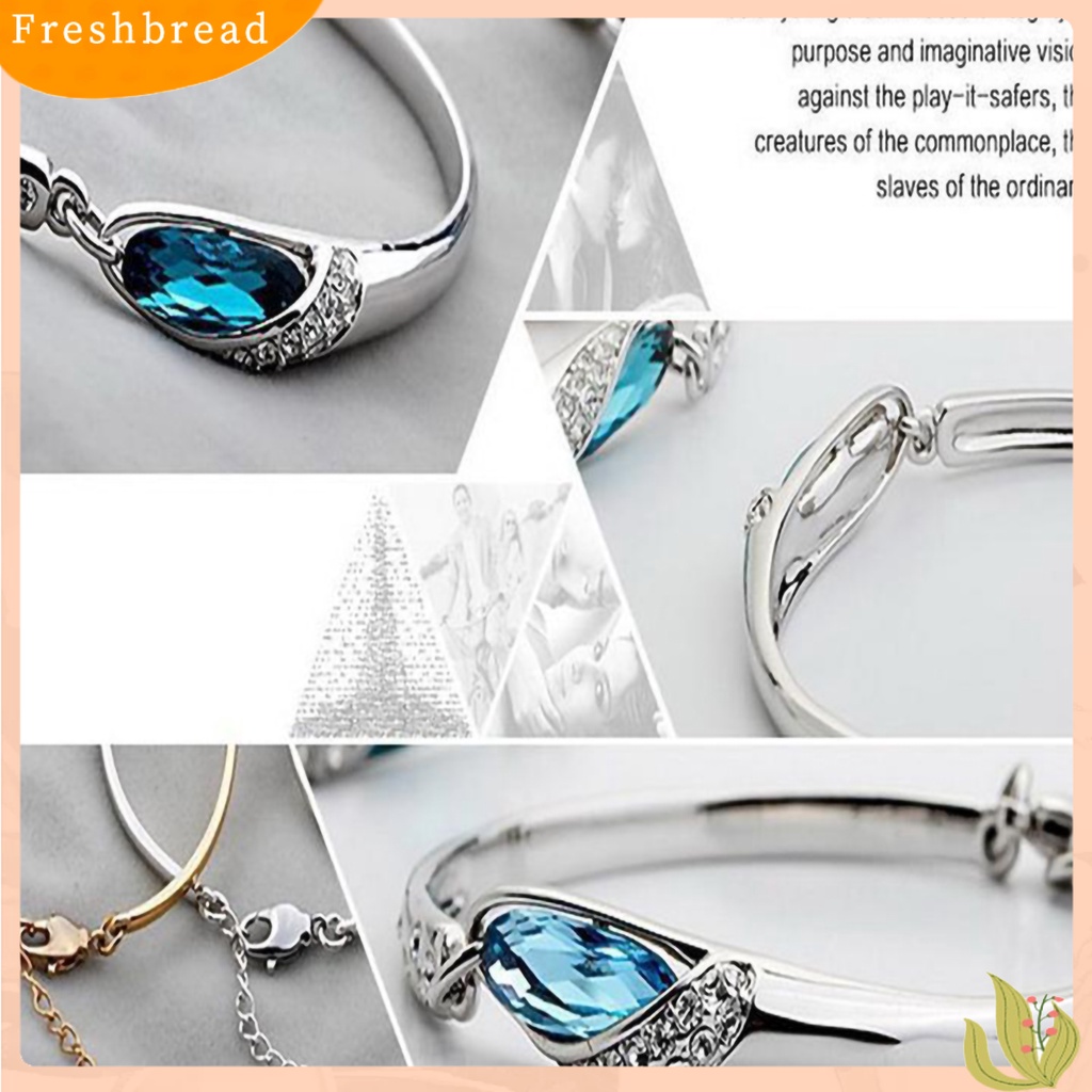 &lt; Freshbread &gt; Gelang Bangle Fashion Berlian Imitasi Ramah Kulit Elegan Untuk Pacaran