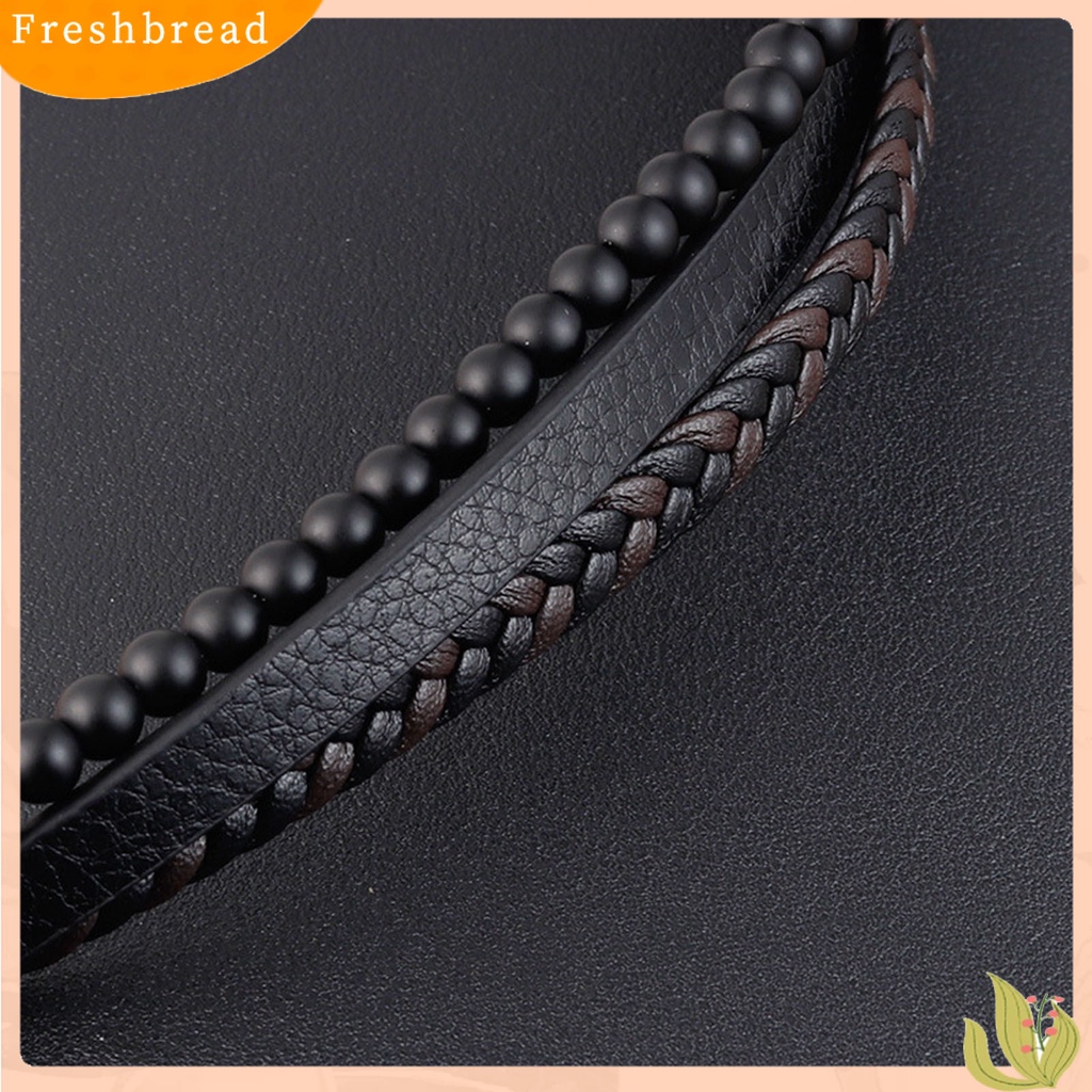 &lt; Freshbread &gt; Gelang Pria Multi-layer Perhiasan Punk Semua Pertandingan Mix Warna Gelang Untuk Pakaian Sehari-Hari