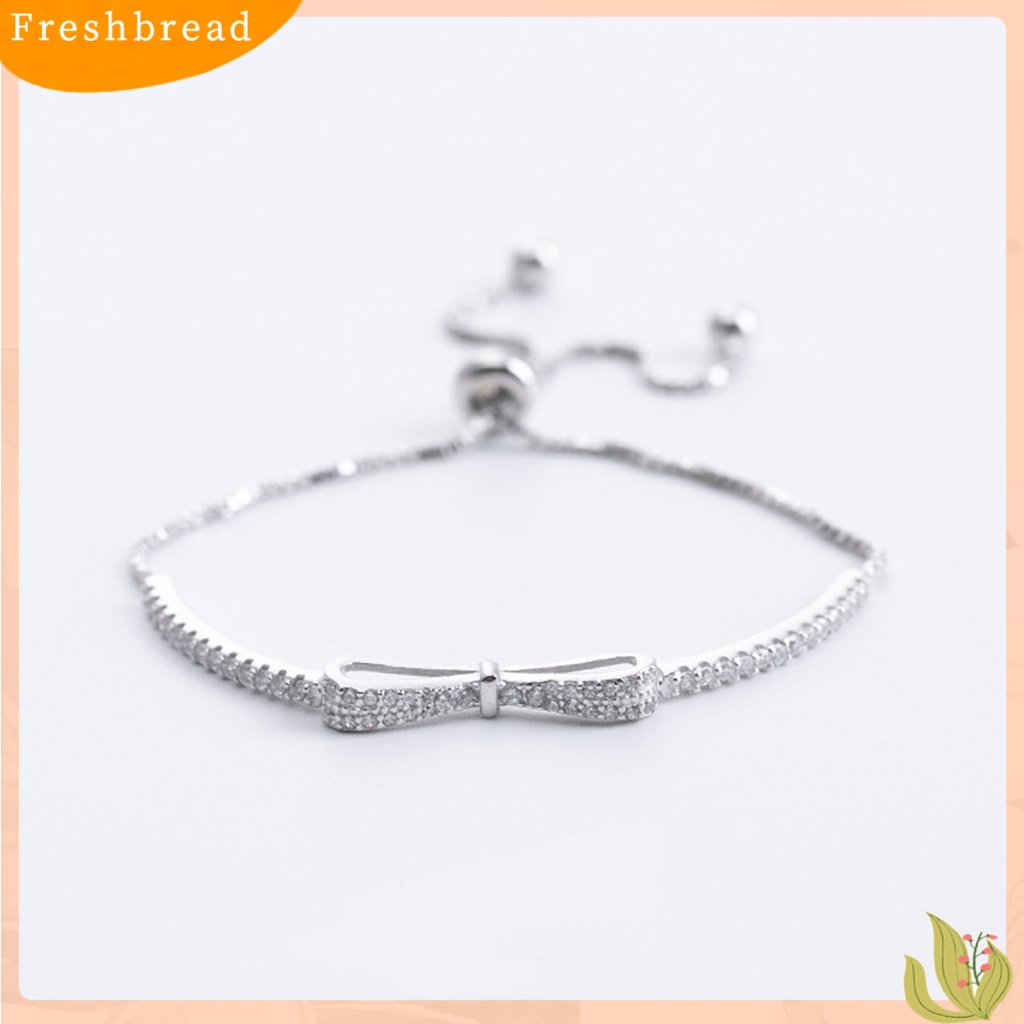 &lt; Freshbread &gt; Gelang Bow Bangle Ikatan Simpul Wanita Mengkilap Unik Adjustable Untuk Valentine Day
