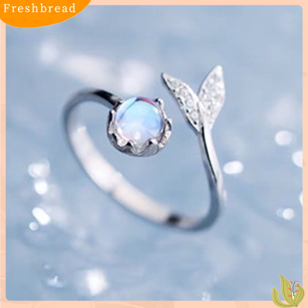 &lt; Freshbread &gt; Wanita Cincin Kreatif Bentuk Tahan Karat Alloy Fashion Ikan Ekor Pembukaan Cincin Untuk Gadis