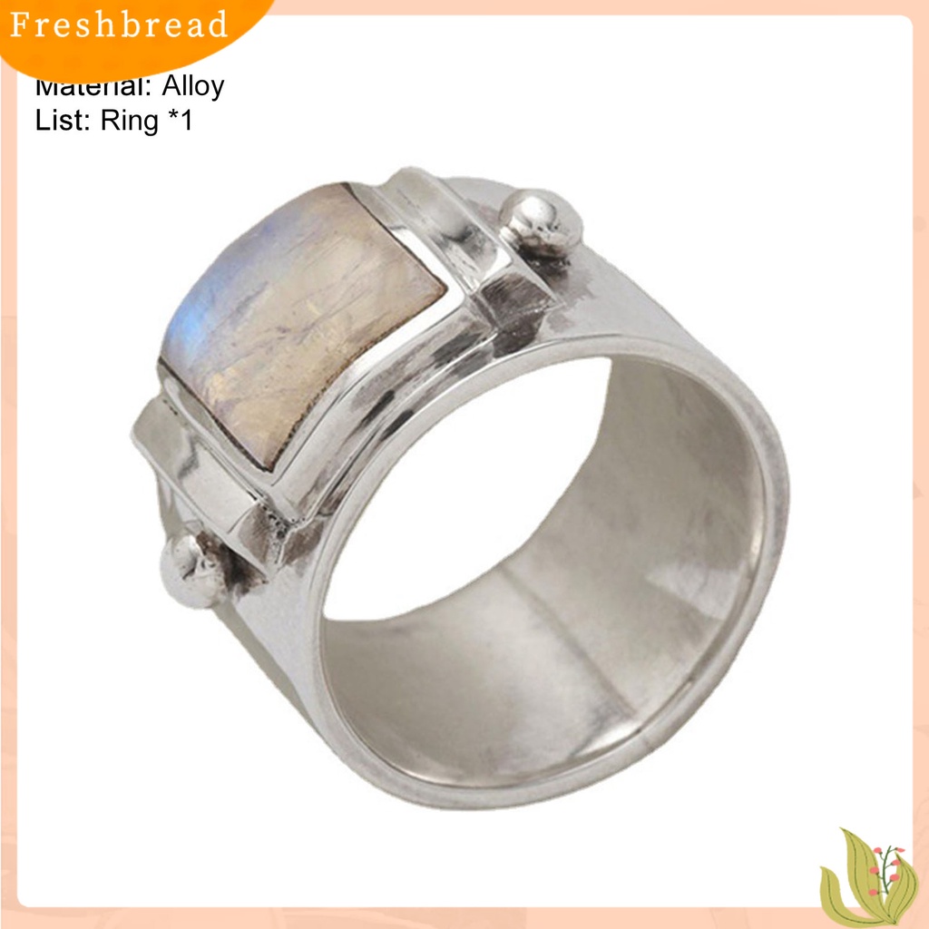 &lt; Freshbread &gt; Romantis Pengerjaan Indah Wanita Cincin Paduan Vintage Batu Dekorasi Pernikahan Cincin Perhiasan Aksesori