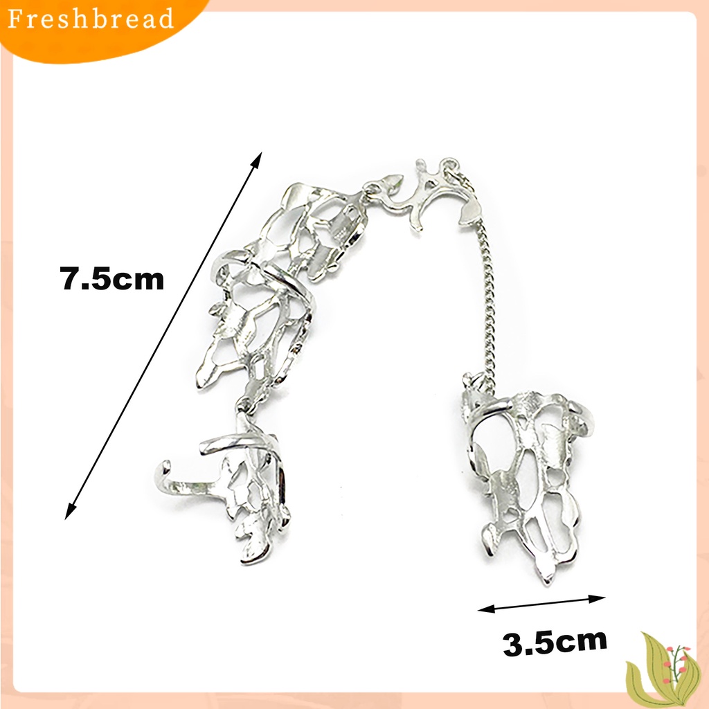 &lt; Freshbread &gt; Cincin Rantai Motif Bunga Jari Perhiasan Adjustable Wanita Rantai Link Finger Ring Untuk Pernikahan