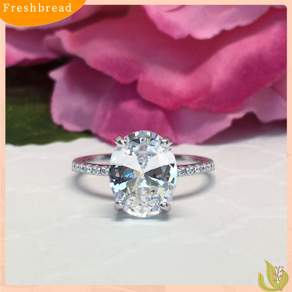 &lt; Freshbread &gt; Kreatif Bentuk Telur Zirkon Bertatahkan Shiny Finger Cincin Pesta Wanita Perhiasan Hadiah