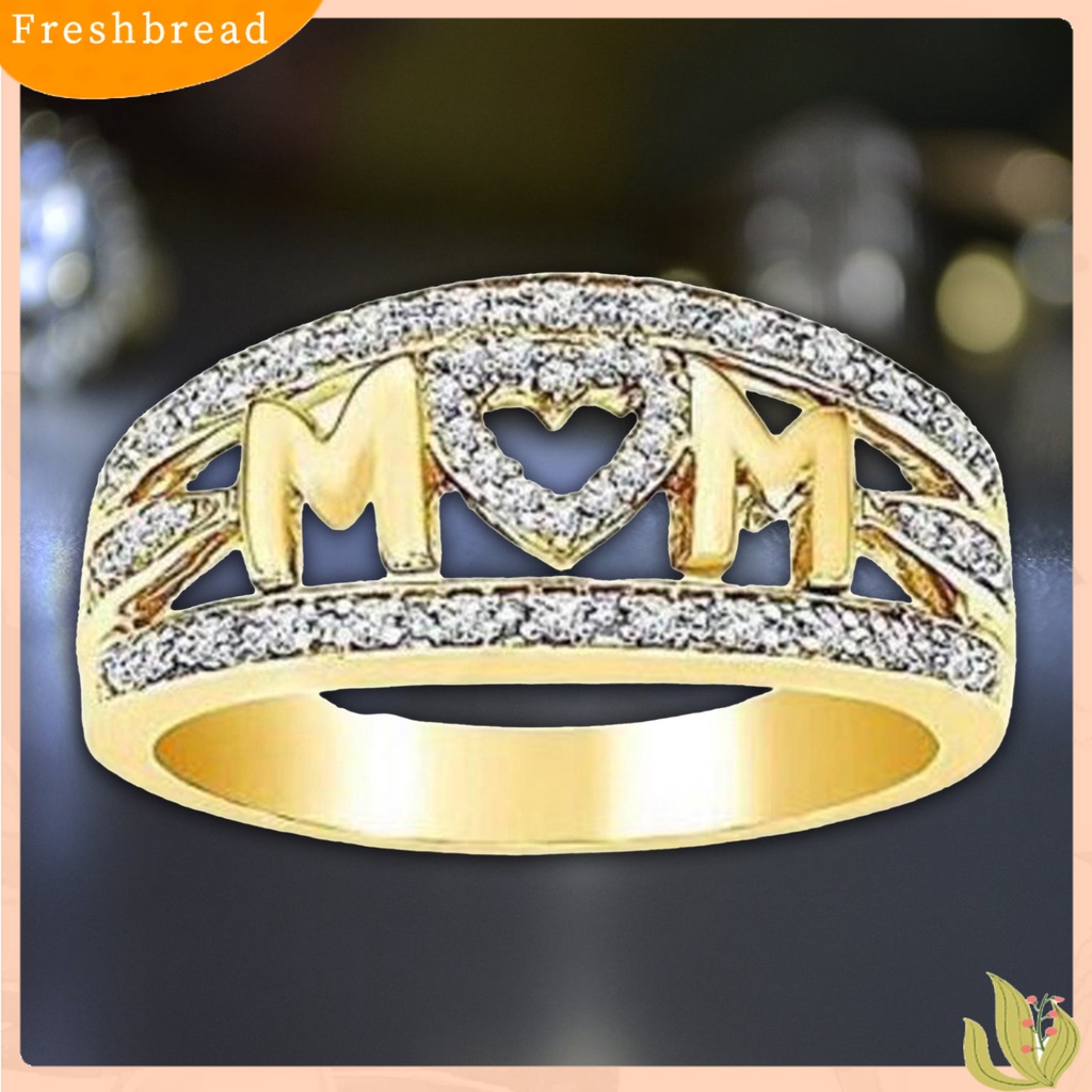 &lt; Freshbread &gt; Lady Finger Ring Indah Berlian Imitasi Alloy Stainless Female Ring Untuk Ibu