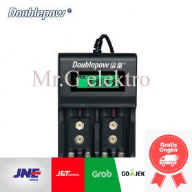 DOUBLEPOW Charger Baterai 1.2V & 9V NI-MH NI-CD Lithium - DP-UK95 - Black