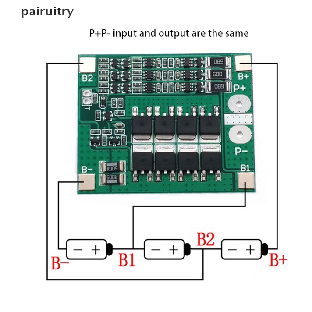 Prt 25A 12V PCM Charger BMS Protection Circuit Board Dengan Balan PRT